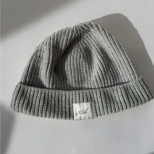 Kith Light Gray Ribbed Knit Beanie